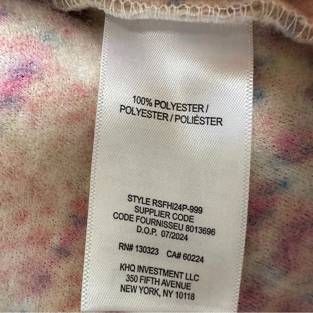 Roxy Cotton Candy Sweater Pink Purple Blue Plaid Girls Sz 18M